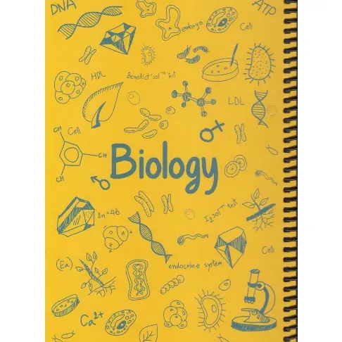 دفتر 100 برگ زرد سیمی وزیری dotnote Biology